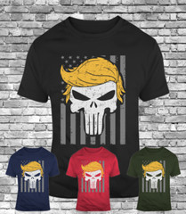 Presidents day gift trump potus punisher american flag pride honor t-shirt funny