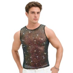 Mens Vest Show T-Shirts Jazz Undershirt Adult Tops Carnivals Tank Soft Outfits
