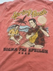 Comfort Colors Men’s T Shirt Sprig Rush Sigma Phi Epsilon 2022 Size M