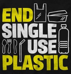 Earth Day Activist End Single Use Plastic Womens or Mens Crewneck T Shirt Tee
