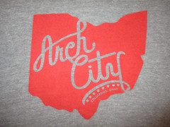 2XL ARCH CITY T SHIRT State Ohio Shape Columbus Jupmode Soft Rayon TriBlend XXL
