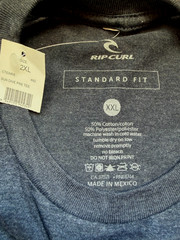 NWT Rip Curl “Sun Dive” Gray T Shirt (2XL Standard Fit)