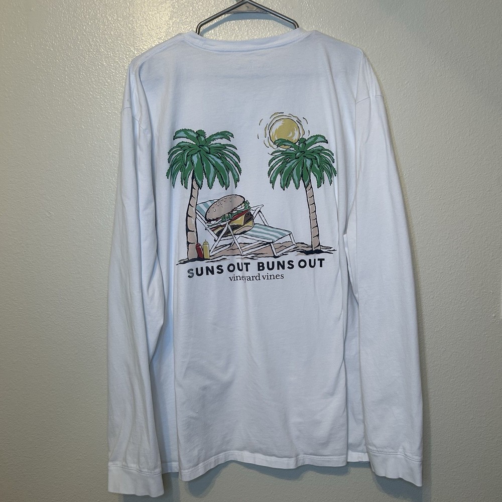 Vineyard Vines Suns Out Buns Out Shirt 3XB Big Tall Burger Summer Pocket BG1