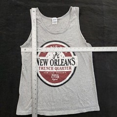 New Orleans French Quarter Big Easy Gray Tank Top Men’s S