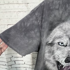 3D Tees by The Mountain Gray Wolf Short Sleeve T-Shirt Size XL