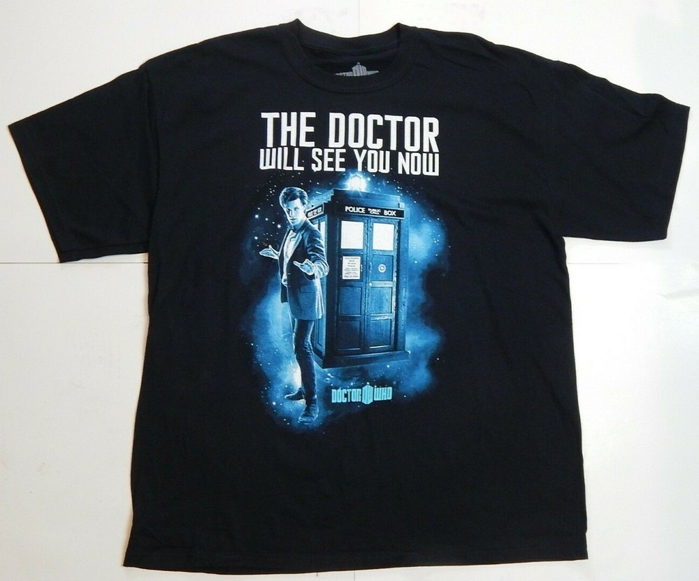 BBC Doctor Who OW Men’s Graphic T-Shirt Black Sizes L / XL Available