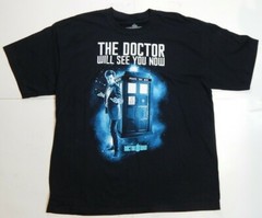 BBC Doctor Who OW Men’s Graphic T-Shirt Black Sizes L / XL Available