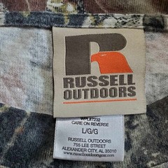 Vintage Russel Camo Long Sleeve Shirt Made In Malaysia Y2K Vtg RARE Large L