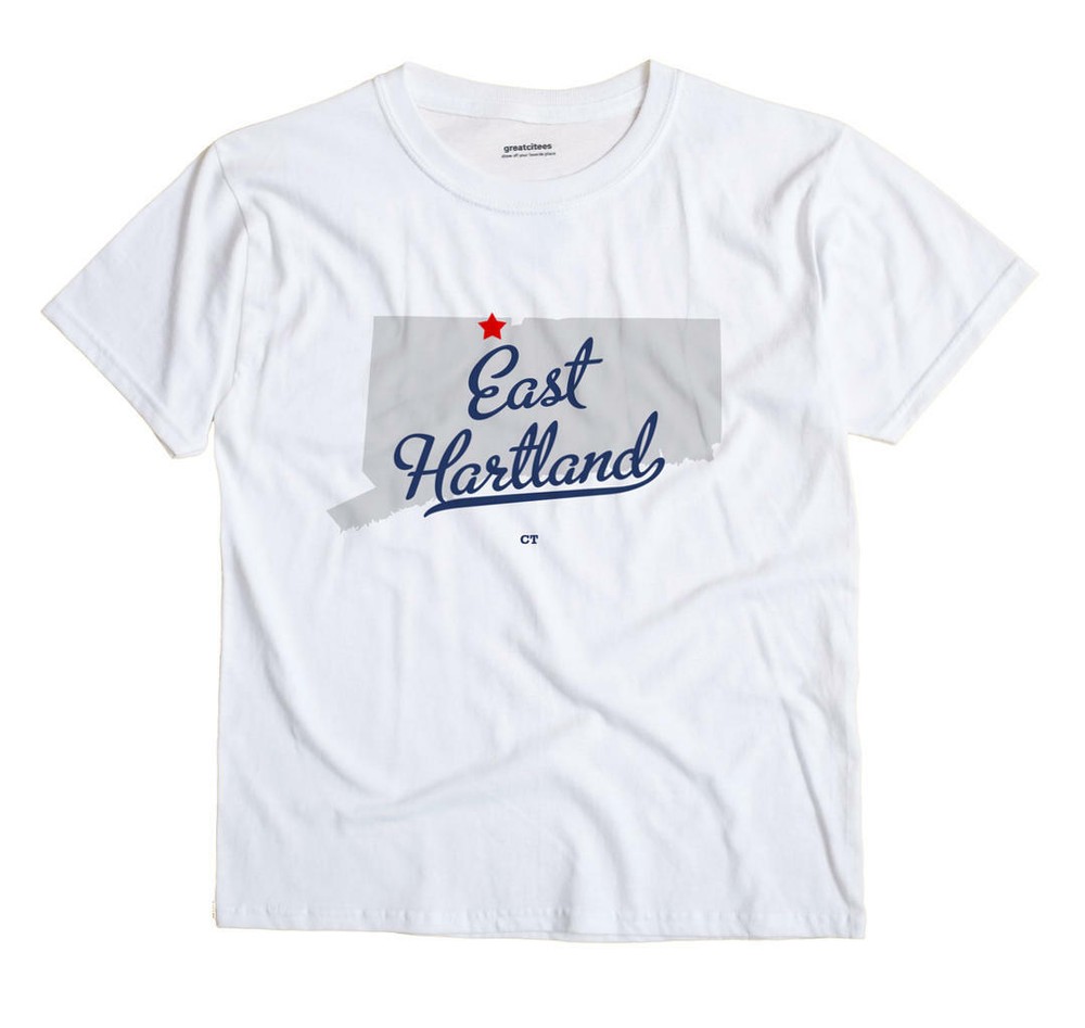 East Hartland Connecticut CT T-Shirt MAP