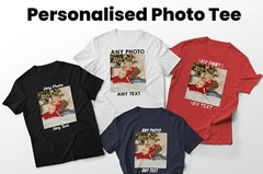 Personalised TShirt Your Text Logo Photo Printed Custom t-shirt Party Cotton Top
