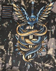 Affliction Men’s 2XL Skull Graphic Print Cotton Rhinestone T-Shirt SS Crew