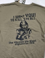 Rothco Roughnecks Afghanistan 2018 B Co 3rd Bn T-Shirt US Military Large Brown