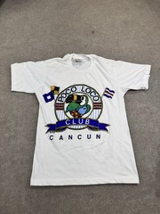 Vtg Poco Loco Club Cancun TShirt Mens Med Graphic Holiday Mexico 90s Retro Beach