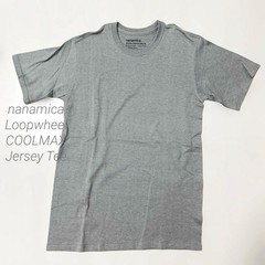 nanamica Loopwheel COOLMAX Jersey Tee Heater Gray M Made in Japan F/S