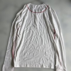 Paul Smith Long Sleeve T-shirt White Henry Neck Size XL Casual Japan