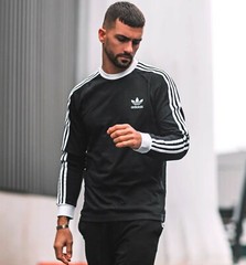 NEW MEN’S ADIDAS ORIGINALS CALIFORNIA TREFOIL LONG SLEEVE SHIRT~ SMALL ~ IA4877