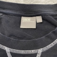ASOS Design Shirt Mens Large Black Raglan Crew Neck Long Sleeve Workout