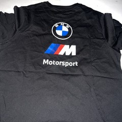 Puma BMW Motorsport MMS Racer Logo Men’s T Shirt Black Sz L $40 NEW