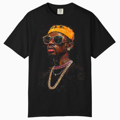 Urban Neon Hip Hop Art Men’s Tee, Comfort Colors T Shirt, Unisex Streetwear Tee