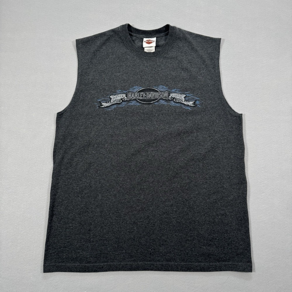 Harley Davidson “Appleton” Gray Graphic Tank Top Large