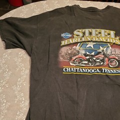 Harley Davidson Shirt Mens 2x Black Steel City Chattanooga tenn.