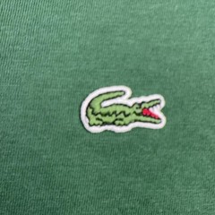 Lacoste Regular Fit T-Shirt Men L Green Pima Cotton Crew Neck Logo Lightweight
