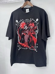 Hazbin Hotel Rosie & Alastor Ace Double-Sided T-Shirt Hot Topic Black Goth NWT