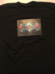 Batman Superman Sound-Activated LED T-Shirt