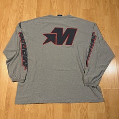 Vintage Mecca Grey Logo Long Sleeve Shirt XXL 2000s Streetwear Grunge Skater Y2k