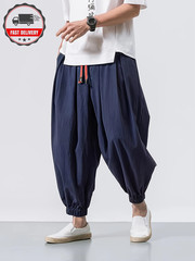 Fgkks Spring Men Loose Harem Pants Chinese Linen Overweight Sweatpants High Qual