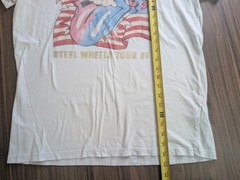 Rolling Stones Steel Wheels Tour 89 T Shirt Mens Large White Graphic Band Tee…