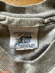 Vintage 80s Made in USA Cotton Rayon Single Stitch Navy Soccer Tee Size M
