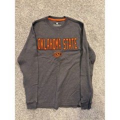 Colosseum Oklahoma State Cowboys Shirt Mens S Gray Long Sleeve Thermal OSU Logo