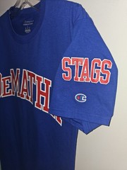 Champion Dematha Catholic High School Small Mens Blue Graphic Logo Tee