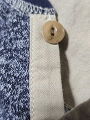 J.Crew Wallace & Barnes Blue Marled French Terry Henley Shirt Medium