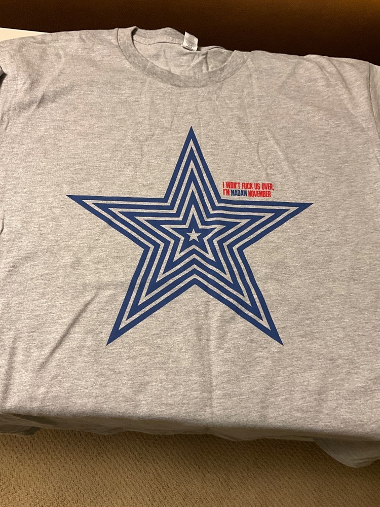 The National Band Red Gray And Blue Madam November T shirt Medium New