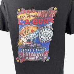 Irregular L.A. Guns Band Black Shirt Dragon Livestream Las Vegas Mens Size Med