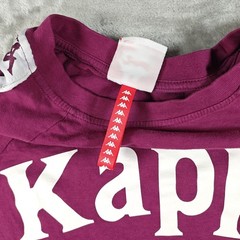 Kappa Shirt Mens Small Red Tape Logo Sportswear Jersey Italy Spell Out Soccer