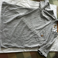 Carhartt Men’s S Gray Short Sleeve Crew Neck Relaxed Fit Pocket Logo T-Shirt