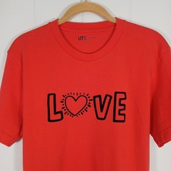 Uniqlo × Keith Haring Shirt LOVE Graphic Tee Men’s Small Pop Art Cotton SS