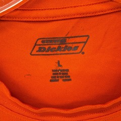 Genuine Dickies Mens Performance Pocket T-Shirt Safety Orange Large Mesh Tee