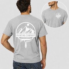 Mens Personalised Work T Shirt Custom Company Logo Trade Uniform Painter Plumber