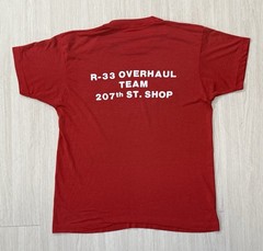 Vintage 80s MTA ‘207th Street Overhaul’ Team Work Shirt Large NYC Subway R-33