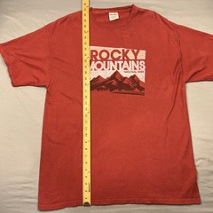 ComfortWash Rocky Mountains National Park T Shirt Adult XL Red Short Sleeve Tee