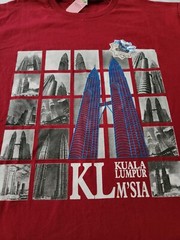 Kuala Lumpur Red XL Foil Glow Tshirt NEW