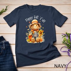Happy Fall Yall Shirt Scarecrow Pumpkin Autumn Thanksgiving Unisex T-shirt