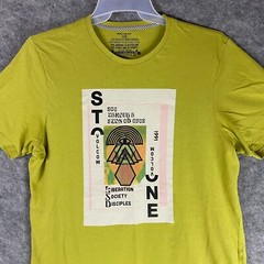 Volcom T-Shirt Large Modern Fit Men’s Short Sleeve Lime Green 100% Cotton