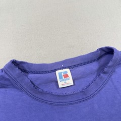 Vintage Russell Athletic Shirt Mens XL Purple Logo T-Shirt Tee Made USA 90s