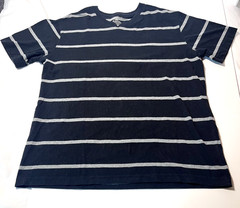 No Boundaries Striped T Shirt Men’s Large 42/44 Black with Gray Stripes