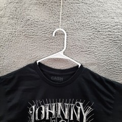 Johhny Cash Shirt Adult Large Black Country Rockabilly Folk Blues Music Tee